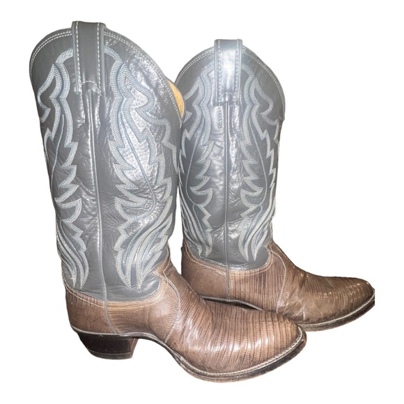 Justin Boots | Shoes | Vintage Justin Leather Western Lizard Skin ...